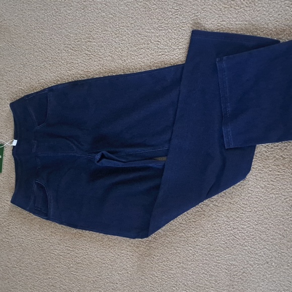 SMALL    HALARA WIDE LEG DENIUM KNIT STRETCH  JEANS. - Picture 3 of 7